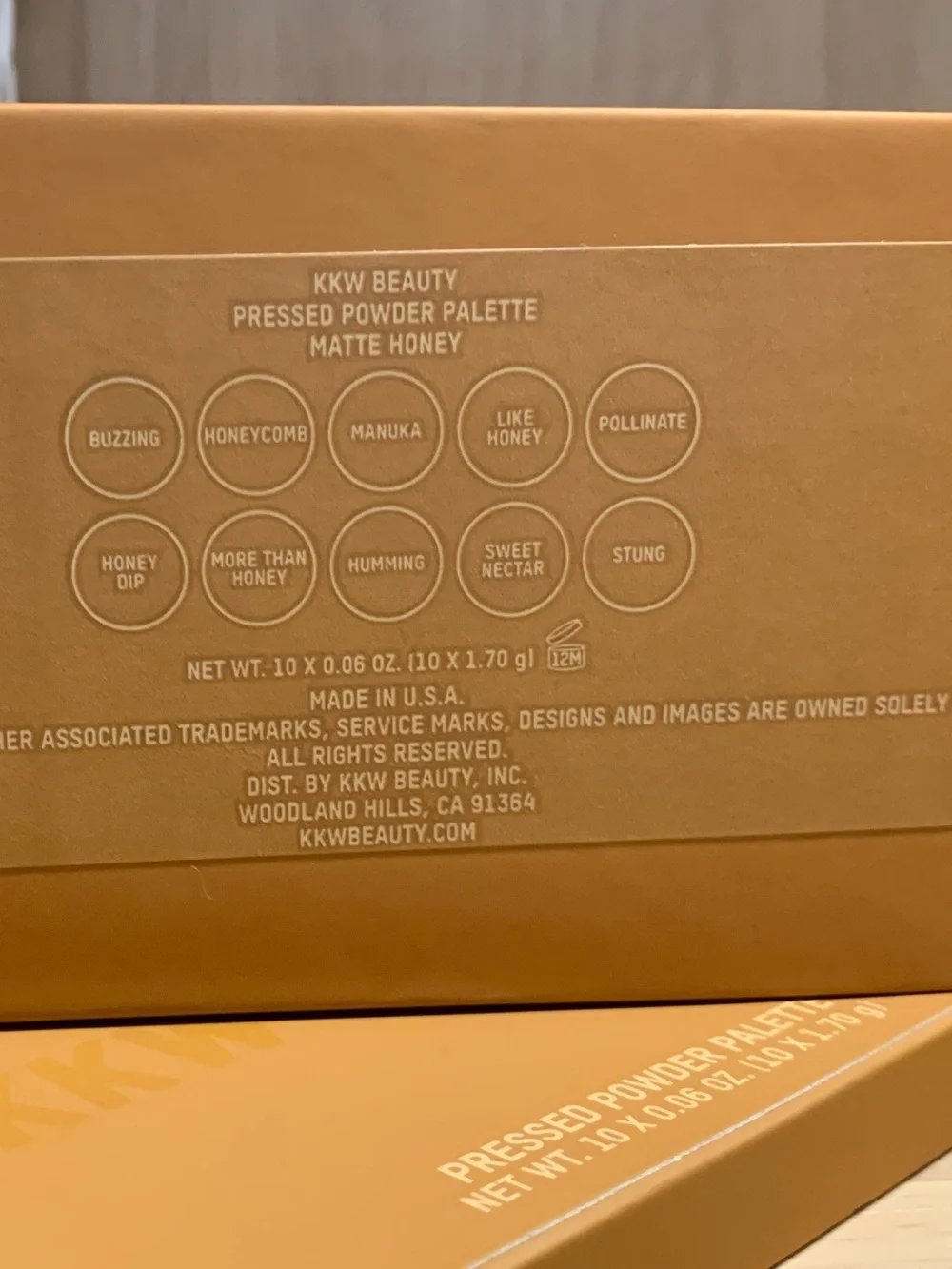 KKW Beauty Honey Matte Eyeshadow Palette – Beige, Tan, Brown Shades
